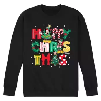 Мужская флисовая кофта с рождественскими иконками Disney, черный