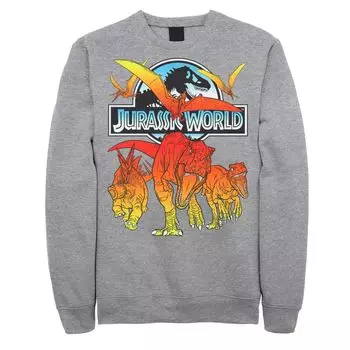 Мужская флисовая куртка Jurassic World Two Dino Charging Comic Pop Licensed Character