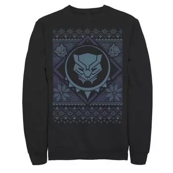 Мужская флисовая куртка Marvel Black Panther синего оттенка с символом Рождества Licensed Character