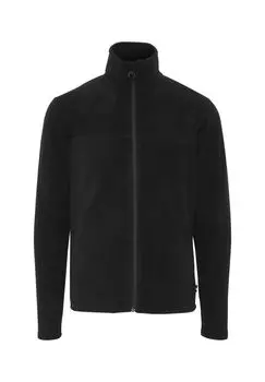 Мужская флисовая куртка на молнии - толстовка, полиэстер, логотип, однотонная CHIEMSEE, черный