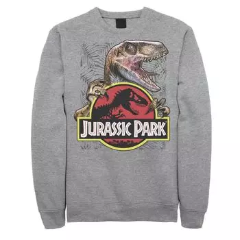 Мужская флисовая куртка с цветным логотипом «Парк Юрского периода» Raptor Holding Licensed Character