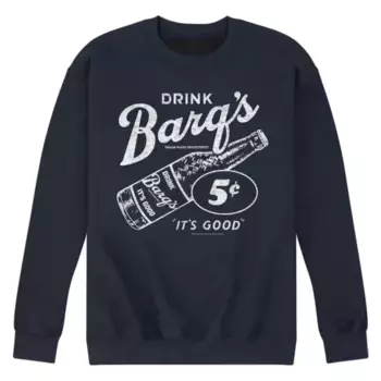 Мужская флисовая куртка с винтажной рекламой Barq Licensed Character, синий