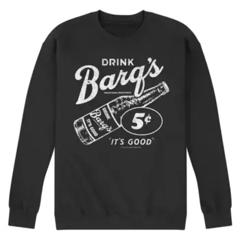 Мужская флисовая куртка с винтажной рекламой Barq Licensed Character, черный