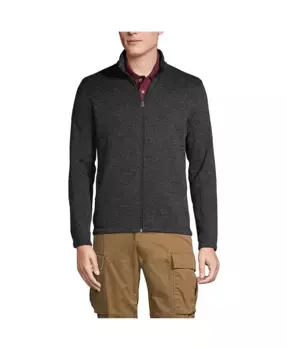 Мужская флисовая куртка-свитер Lands' End, черный