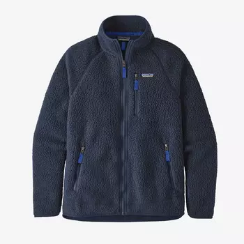 Мужская флисовая куртка в стиле ретро с ворсом Patagonia, новый темно-синий