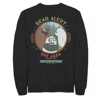 Мужская флисовая одежда Cartoon Network We Bare Bears Bay Area Bear Alert Circle Licensed Character