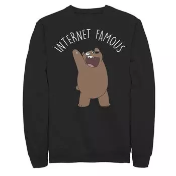 Мужская флисовая одежда Cartoon Network We Bare Bears Internet Famous Licensed Character, черный