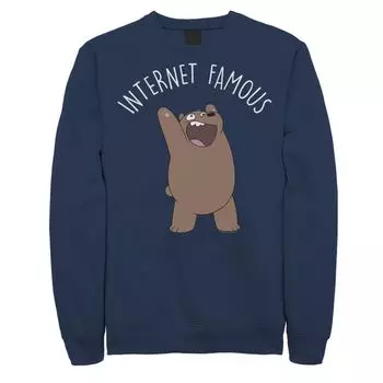 Мужская флисовая одежда Cartoon Network We Bare Bears Internet Famous Licensed Character, синий