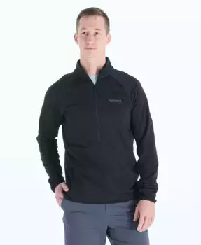 Мужская флисовая полузастегивающаяся толстовка Leconte с логотипом Marmot, черный