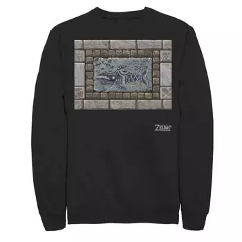 Мужская флисовая рамка с портретом из камня Nintendo Legend Of Zelda Links Awakening Whale Stone Licensed Character, черный