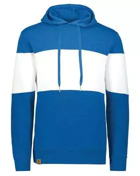 Мужская флисовая толстовка All-American с цветными блоками и капюшоном Holloway, цвет royal heather/ white