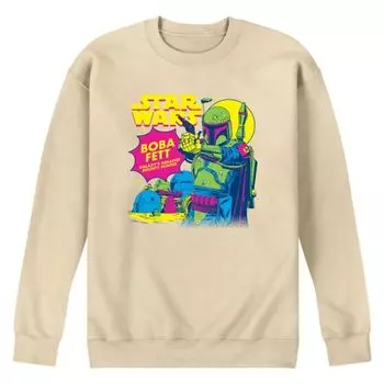 Мужская флисовая толстовка boba fett pop art crew Star Wars, бежевый