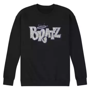 Мужская флисовая толстовка Bratz с блестящим логотипом Licensed Character, черный
