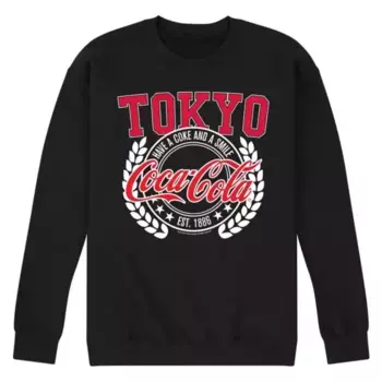 Мужская флисовая толстовка Coca Cola Tokyo Licensed Character, цвет black oxford