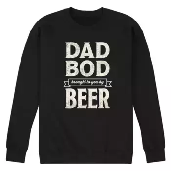 Мужская флисовая толстовка Dad Bod by Beer Licensed Character, черный