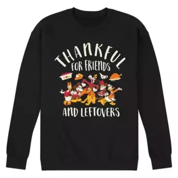 Мужская флисовая толстовка «Друзья и остатки» с Микки Маусом и друзьями Disney, черный