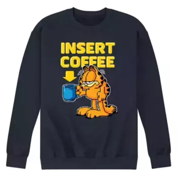 Мужская флисовая толстовка Garfield Coffee Licensed Character, синий