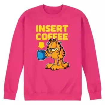 Мужская флисовая толстовка Garfield Coffee Licensed Character, пурпурный
