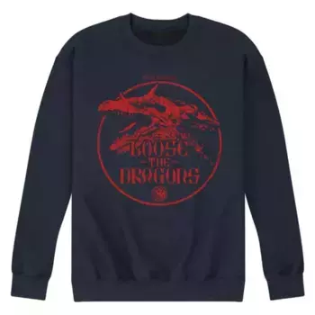 Мужская флисовая толстовка House of the Dragon с изображением драконов Licensed Character, синий
