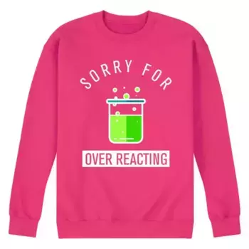 Мужская флисовая толстовка, извините за чрезмерную реакцию Licensed Character, пурпурный