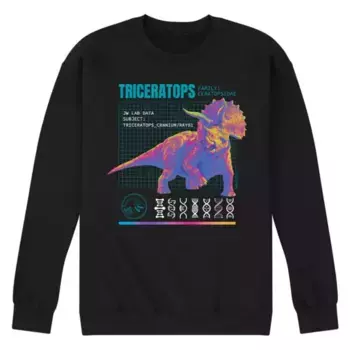 Мужская флисовая толстовка Jurassic World с трицератопсом Licensed Character, черный