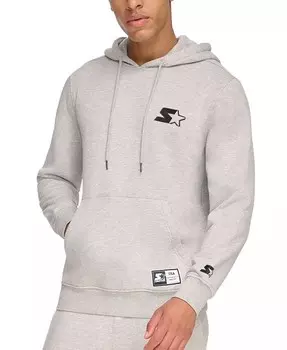 Мужская флисовая толстовка классического кроя с вышитым логотипом Starter, серый