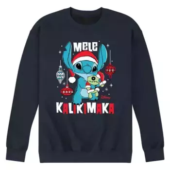 Мужская флисовая толстовка Lilo & Stitch mele kalikmaka Disney, синий