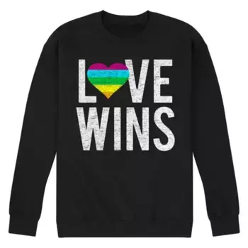 Мужская флисовая толстовка "Love wins" Licensed Character, черный