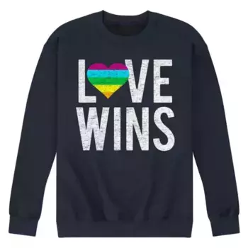 Мужская флисовая толстовка "Love wins" Licensed Character, синий