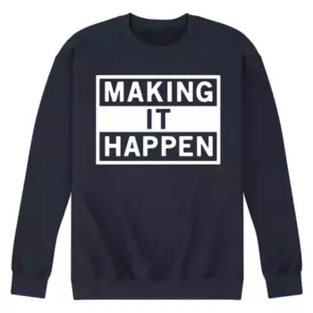 Мужская флисовая толстовка «Make it happen» Licensed Character, синий