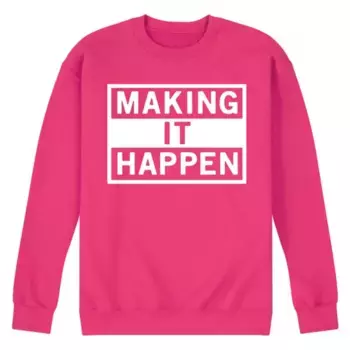 Мужская флисовая толстовка «Make it happen» Licensed Character, пурпурный