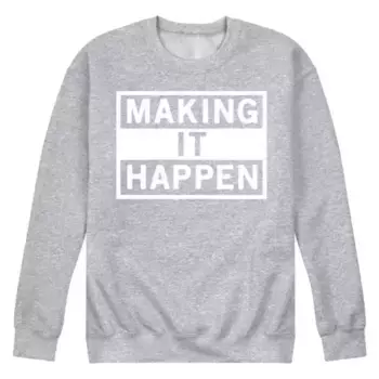 Мужская флисовая толстовка «Make it happen» Licensed Character, серый