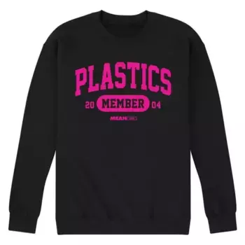 Мужская флисовая толстовка Mean Girls Plastics Member Licensed Character, черный