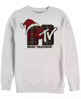 Мужская флисовая толстовка MTV Plaid Christmas Crew Fifth Sun, белый