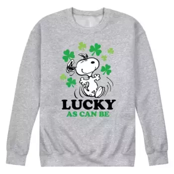 Мужская флисовая толстовка Pearnuts Lucky Can Be Licensed Character, серый