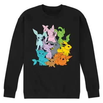 Мужская флисовая толстовка Pokemon Evolutions Licensed Character, черный