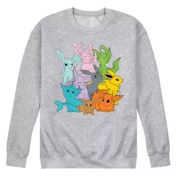 Мужская флисовая толстовка Pokemon Evolutions Licensed Character, серый