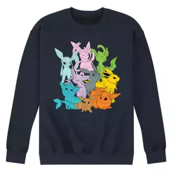 Мужская флисовая толстовка Pokemon Evolutions Licensed Character, синий