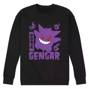 Мужская флисовая толстовка Pokmon Gengar Licensed Character, черный