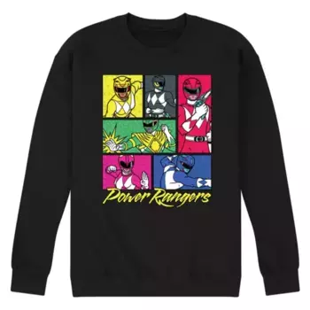 Мужская флисовая толстовка Power Rangers Grid Licensed Character, черный