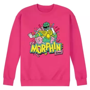 Мужская флисовая толстовка Power Rangers Morfin Time зеленого цвета Licensed Character, розовый