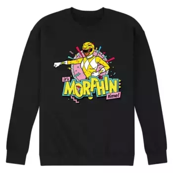 Мужская флисовая толстовка Power Rangers Morphin Time желтая Licensed Character, черный
