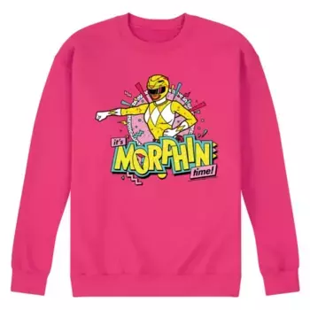 Мужская флисовая толстовка Power Rangers Morphin Time желтая Licensed Character, розовый