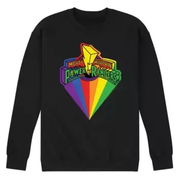 Мужская флисовая толстовка Power Rangers Retro Pride с принтом Licensed Character, черный