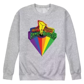 Мужская флисовая толстовка Power Rangers Retro Pride с принтом Licensed Character, серый