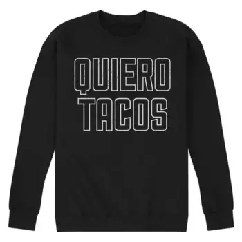 Мужская флисовая толстовка quiero tacos Licensed Character, черный