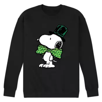 Мужская флисовая толстовка с бантом Peanuts St Paddy's Licensed Character, черный
