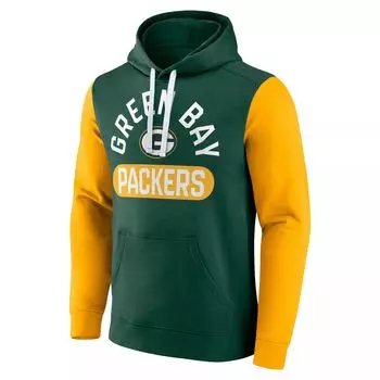 Мужская флисовая толстовка с цветными блоками Fanatics Green Bay Packers