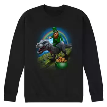 Мужская флисовая толстовка с динозавром ко Дню Святого Патрика Licensed Character, черный