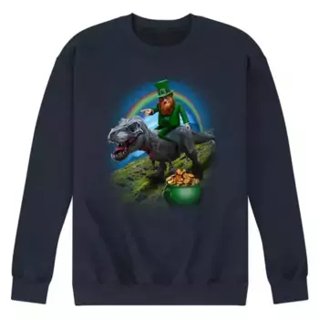 Мужская флисовая толстовка с динозавром ко Дню Святого Патрика Licensed Character, синий